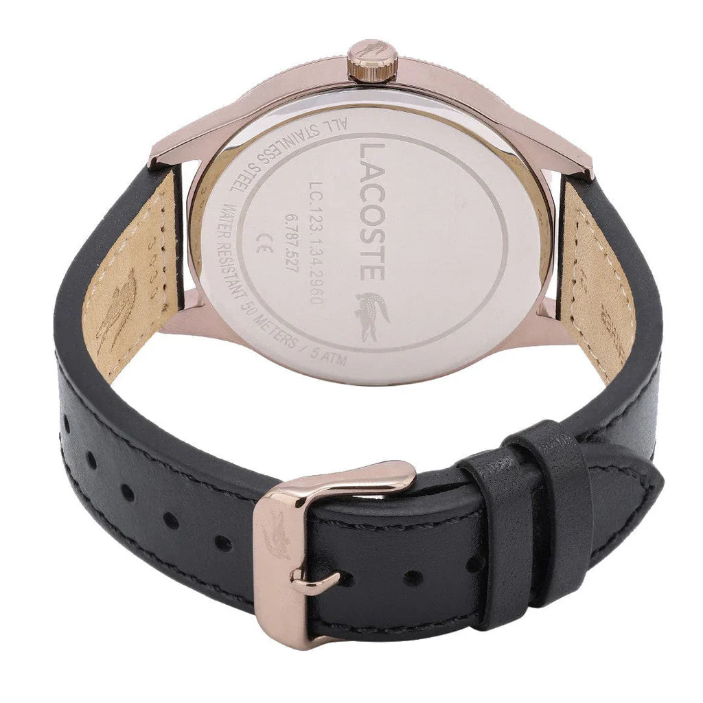 Lacoste Continental Black Leather Men's Watch - 2011042