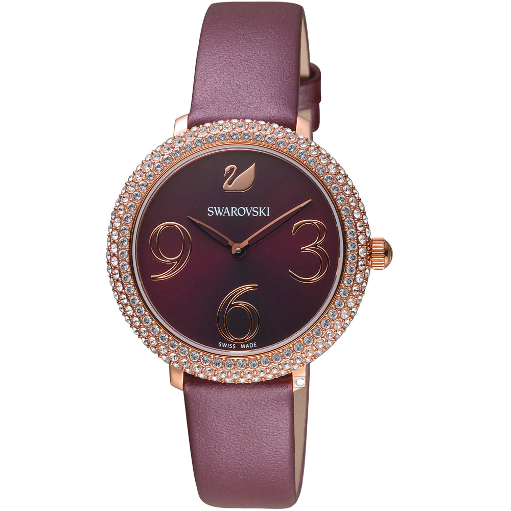 Swarovski Crystal Frost Leather Strap Women's Watch 5484064