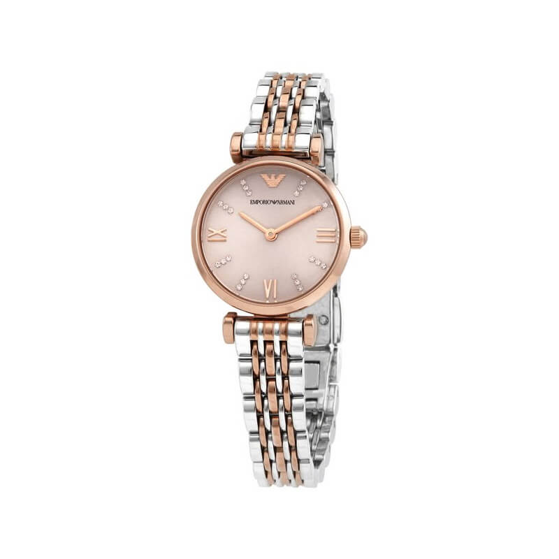 Emporio Armani Quartz Two-Hand Two-Tone Ladies Watch AR11223