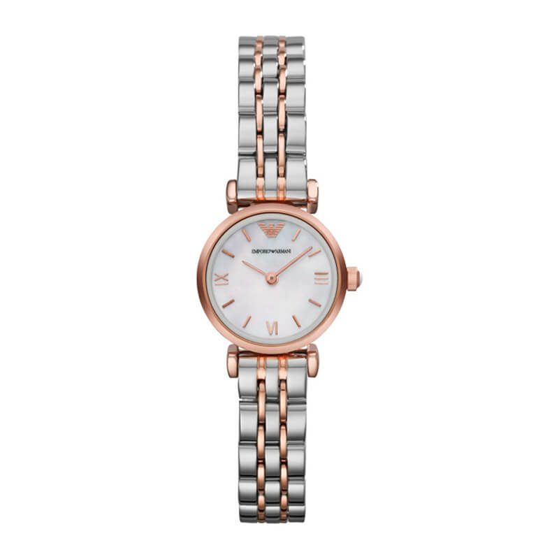 Emporio Armani Ladies' Watch AR1689 – Rose Gold & Stainless Steel, Mother-of-Pearl Dial, Quartz, 22mm, 3 ATM AR1689 - Image 1