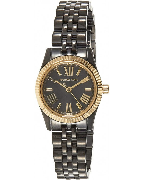 Michael Kors Lexington Black Dial Black Ion Plated Women's Watch - MK3299