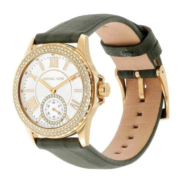 Michael Kors Mini Everest Quartz Crystal White Dial Ladies Watch MK4720