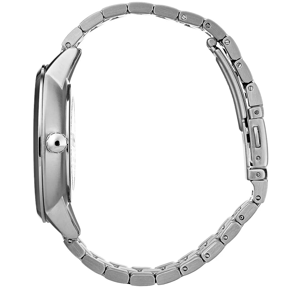 Hugo Boss Symphony watch silver stainless steel link bracelet strap detail