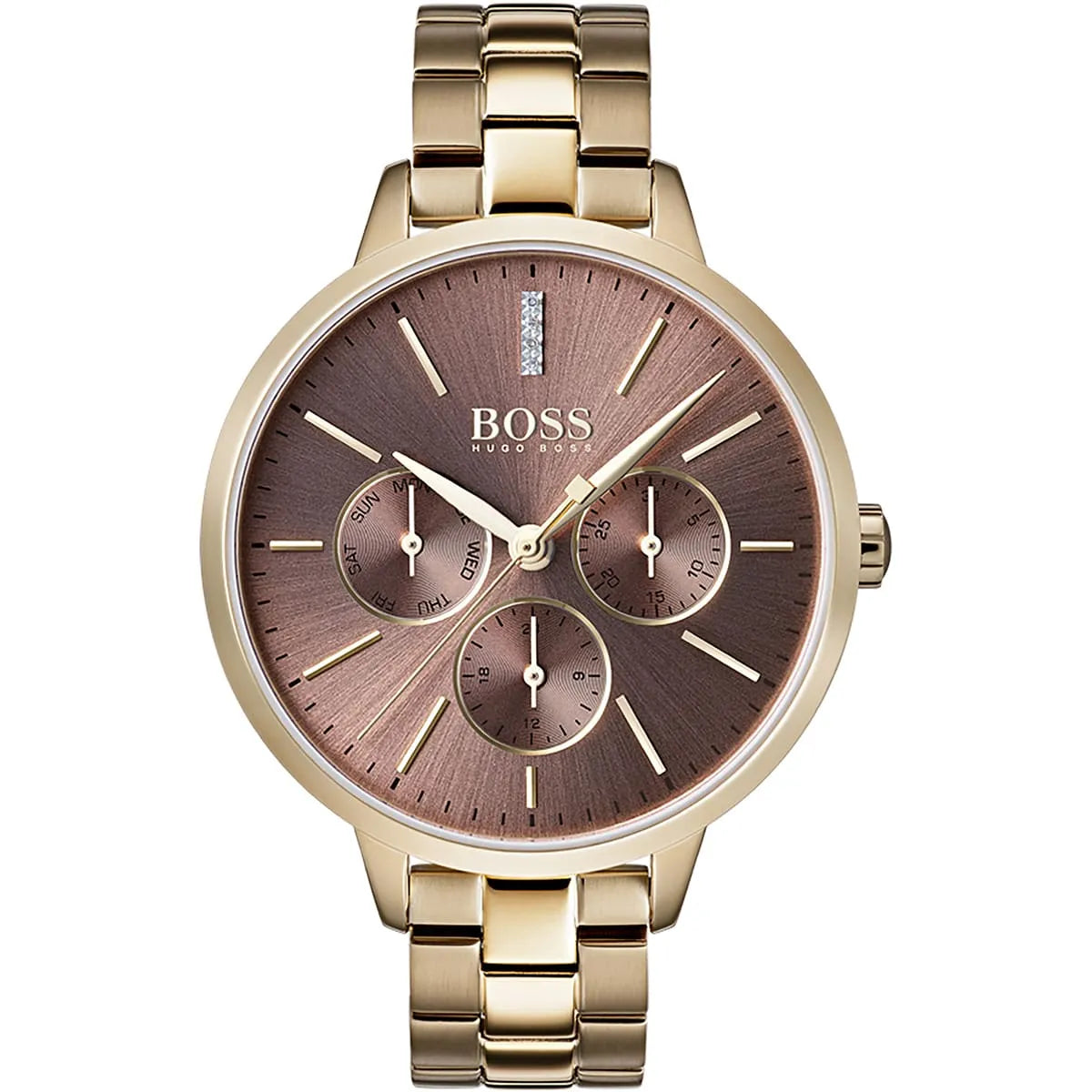 Hugo Boss Symphony Quartz Brown Dial Ladies Watch - 1502422