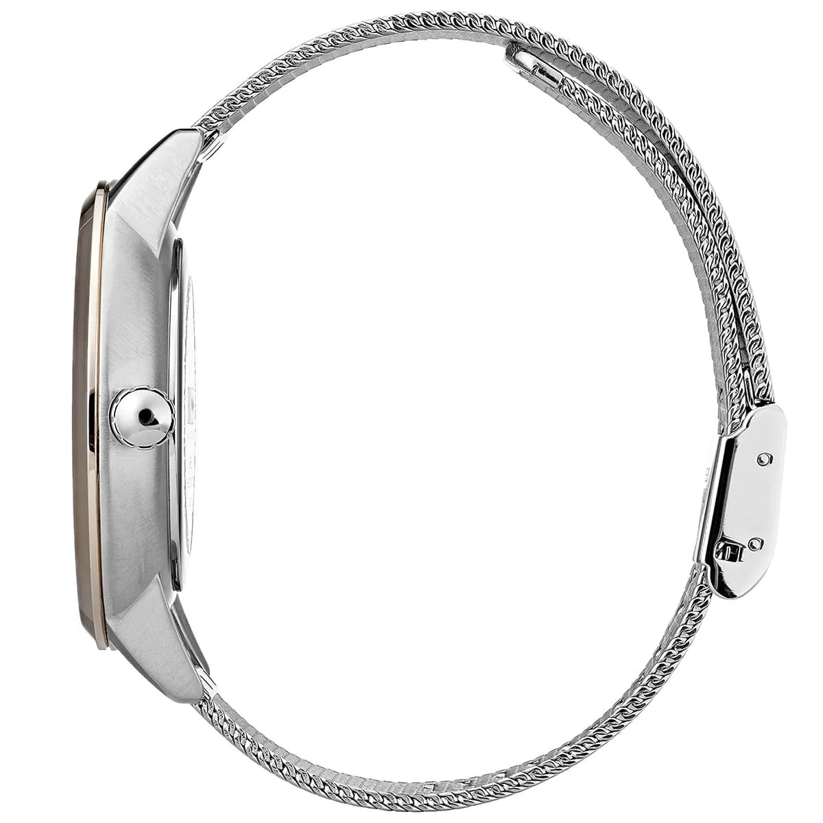 Hugo Boss Symphony Brown Dial Silver Mesh Bracelet Watch for Women - 1502423