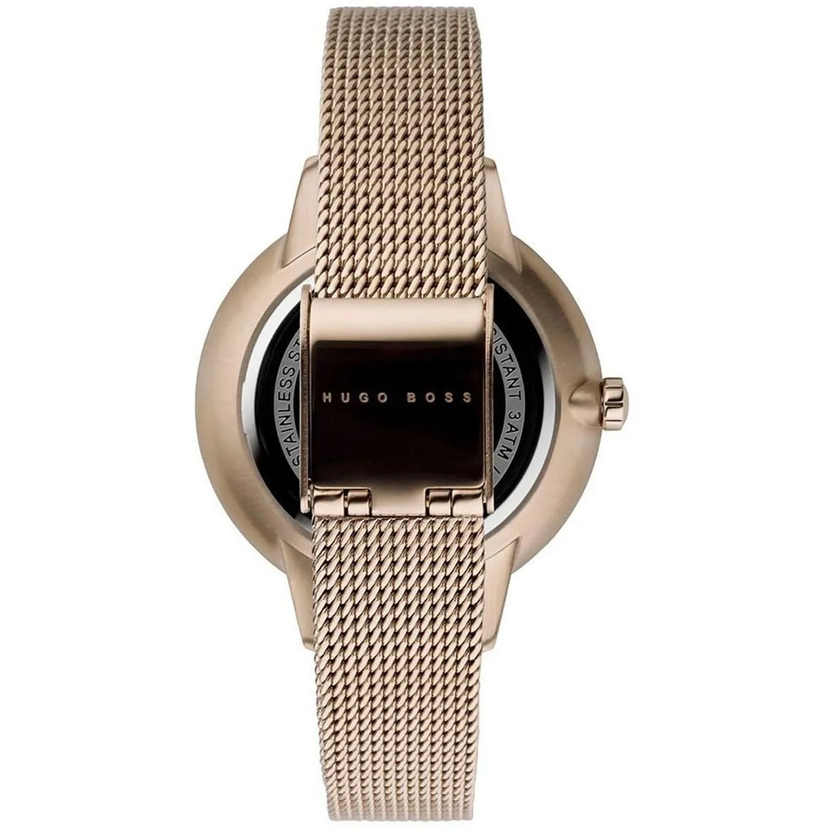 Hugo Boss Symphony Grey Dial Gold Mesh Bracelet Watch for Women - 1502424