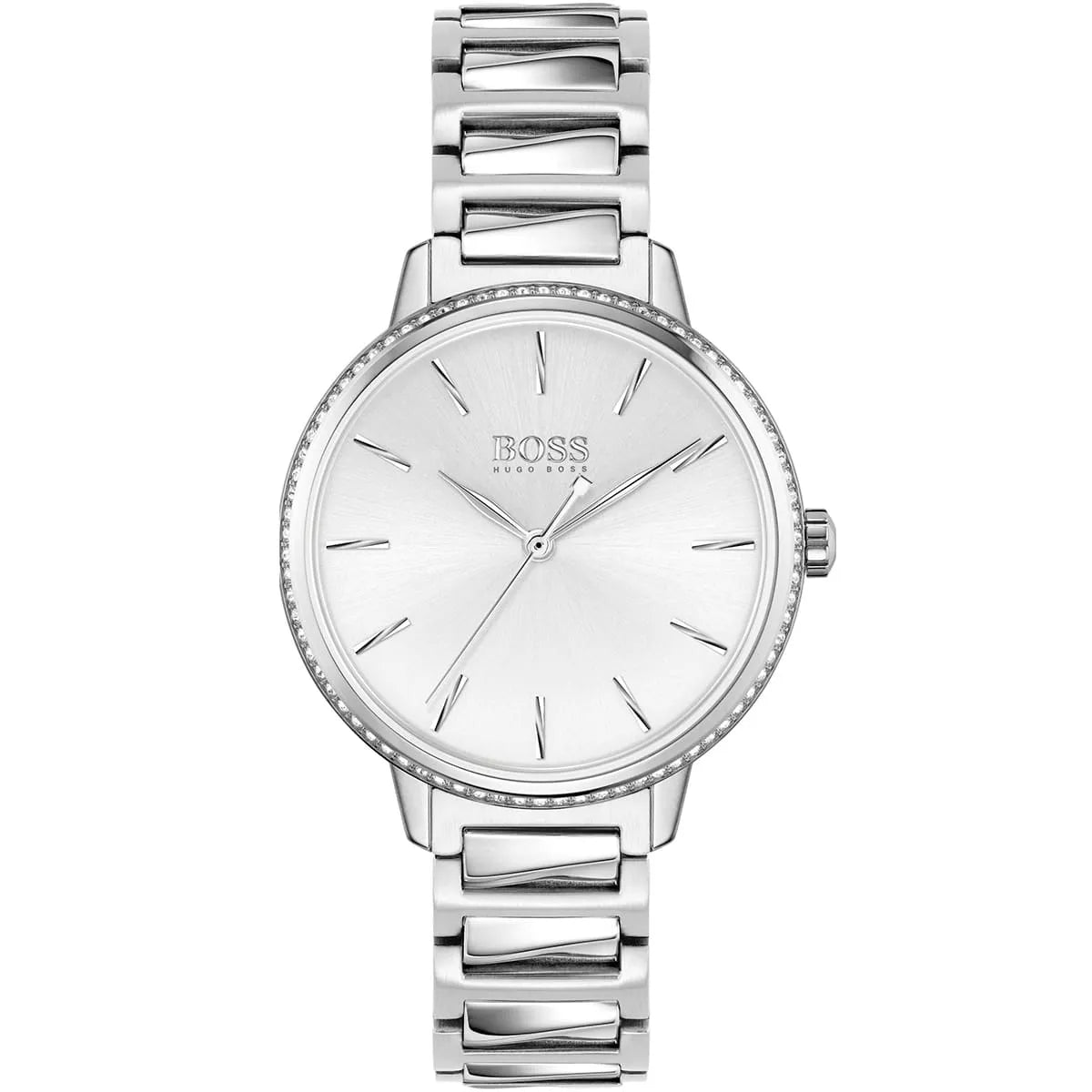 Hugo Boss Signature ladies watch with silver dial and stainless steel bracelet