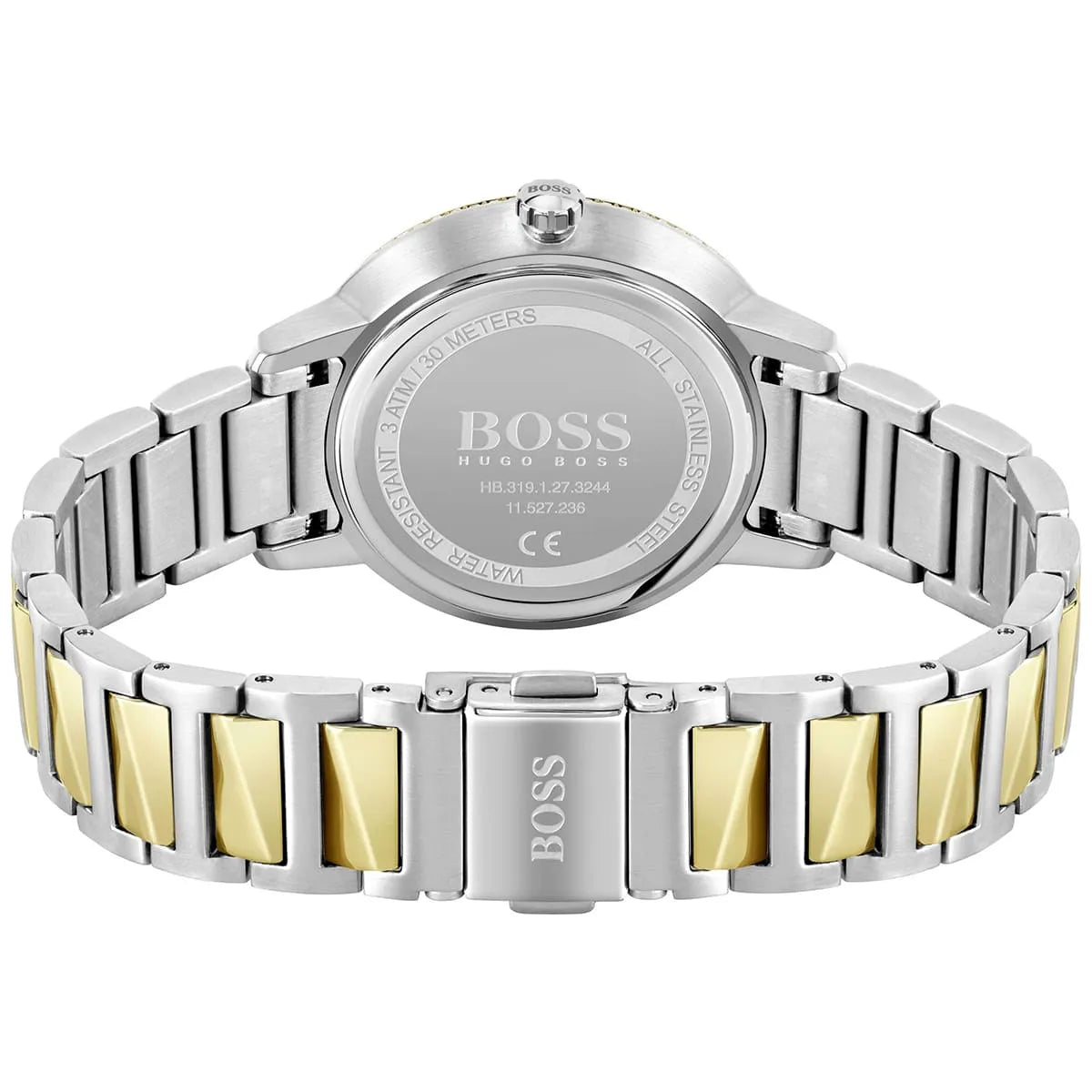Hugo Boss Signature Silver Dial Two Tone Steel Strap Watch for Women - 1502568