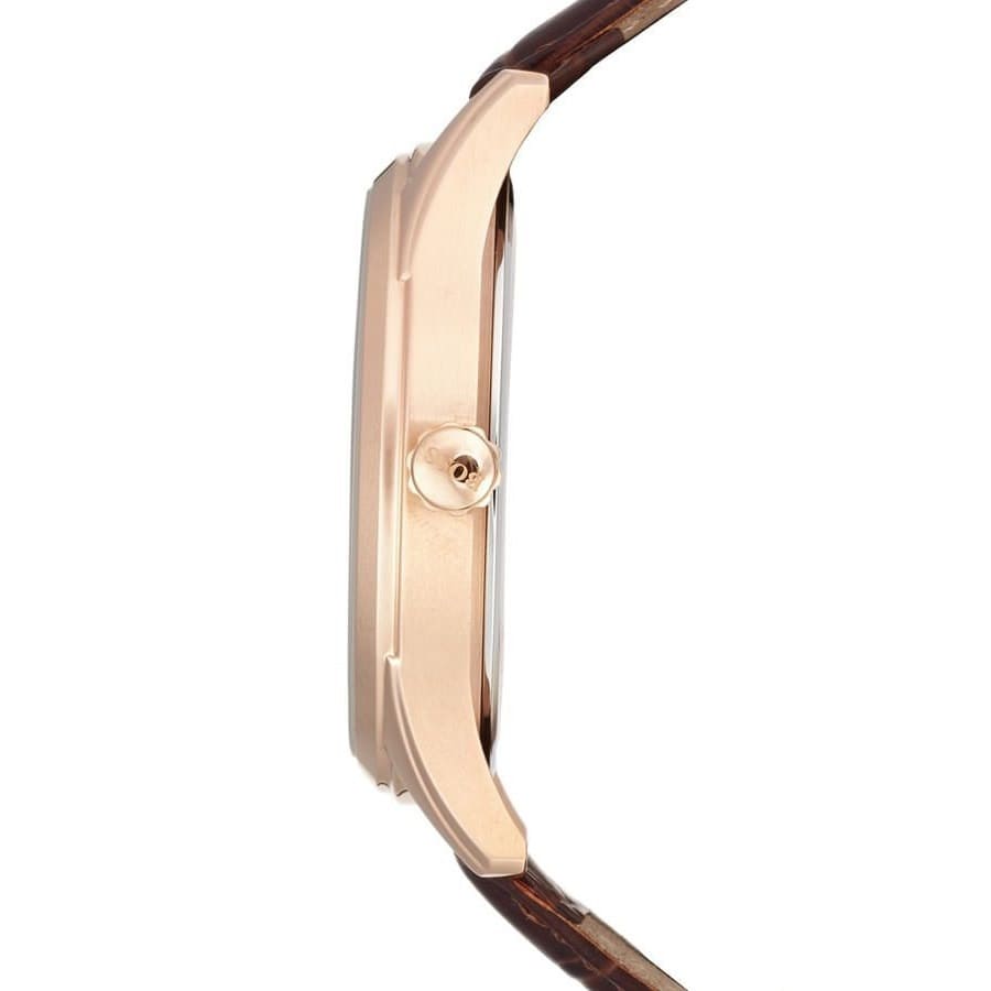 Hugo Boss Ambassador watch side profile displaying rose gold case thickness