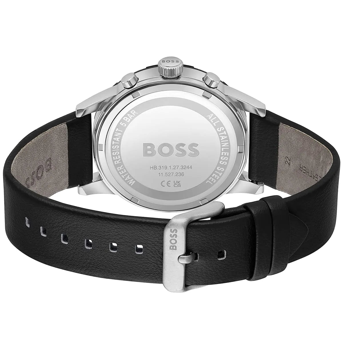 Hugo Boss Solgrade watch caseback showing movement and model number details
