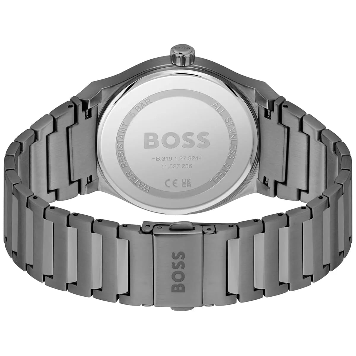 Hugo Boss Candor caseback showing stainless steel case with engraved branding