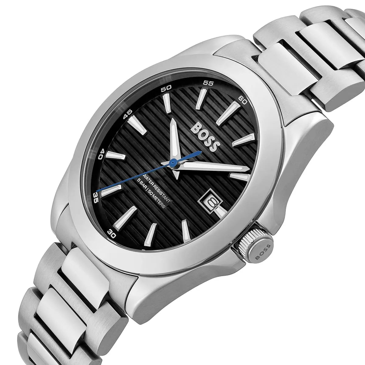 Hugo Boss Chronograph Skymaster Black Leather Strap Men's Watch 1514170