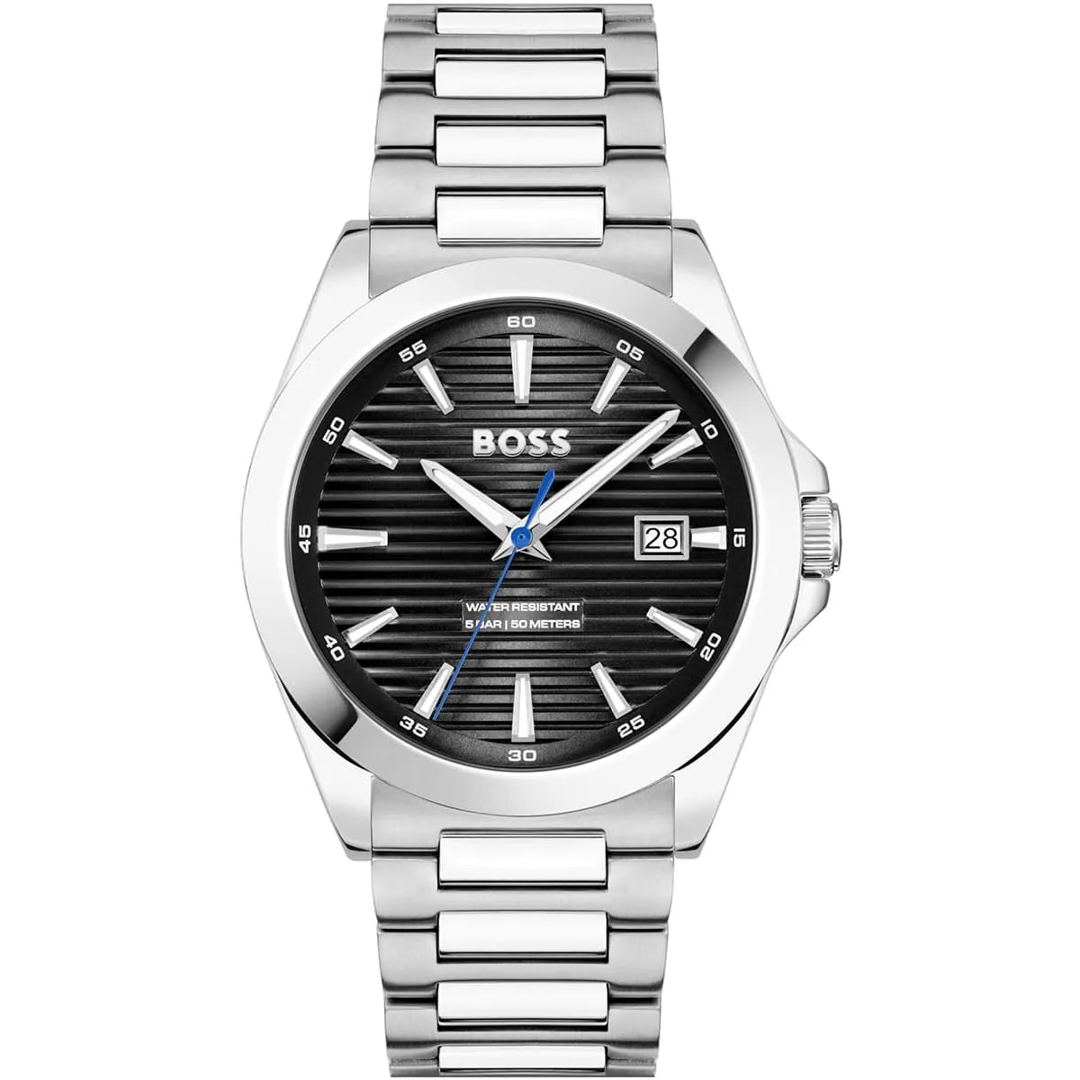 Hugo Boss Chronograph Skymaster Black Leather Strap Men's Watch 1514170