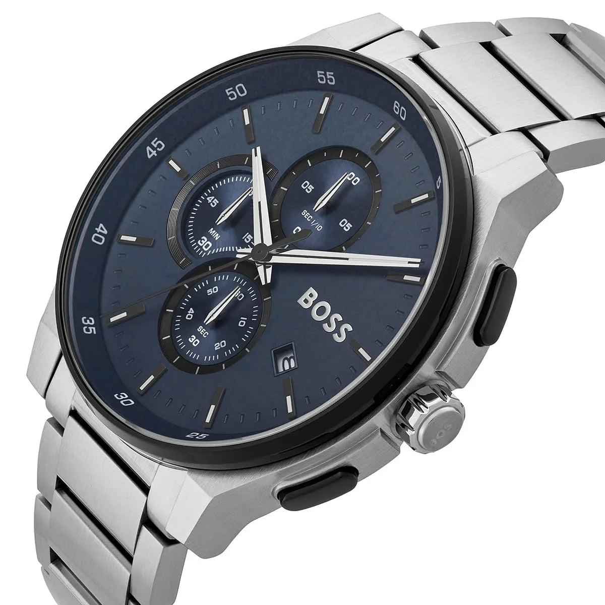 HUGO BOSS Qtz Chrono Blue Round Dial Men's Watch - 1514189