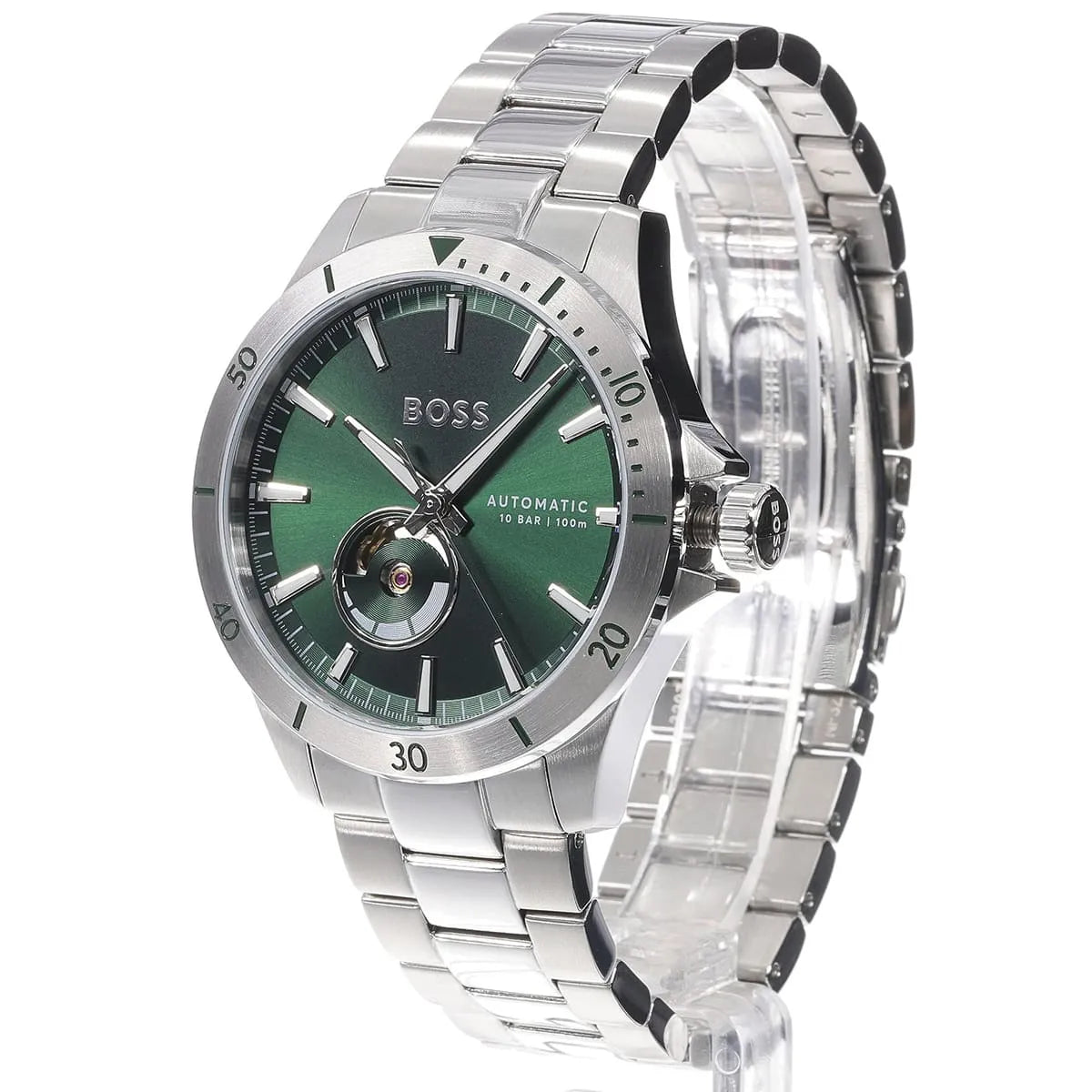 Hugo Boss Troper Automatic Chronograph Green Dial Men's Watch - 1514200