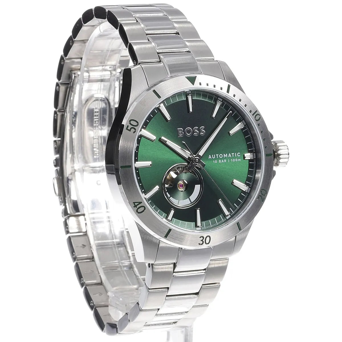 Hugo Boss Troper Automatic Chronograph Green Dial Men's Watch - 1514200