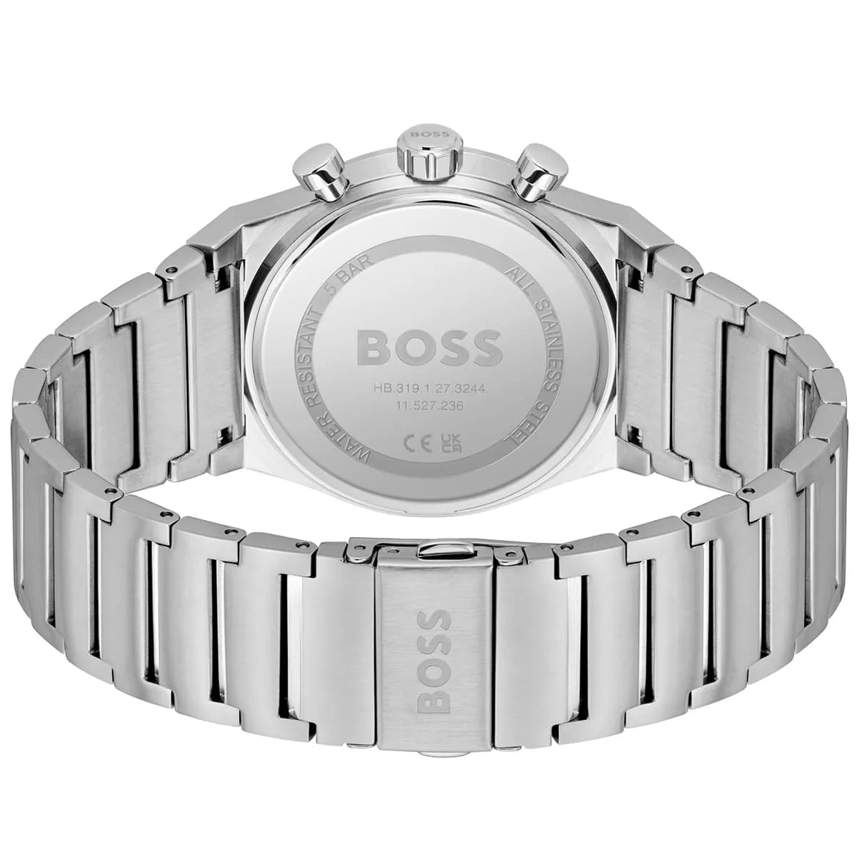 Hugo Boss Candor watch caseback showing BOSS branding and model reference