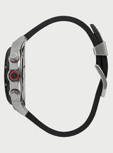 Quantum Black Chronograph Silicone Strap Men's Watch HNG956.351 - Watches of New Zealand #2