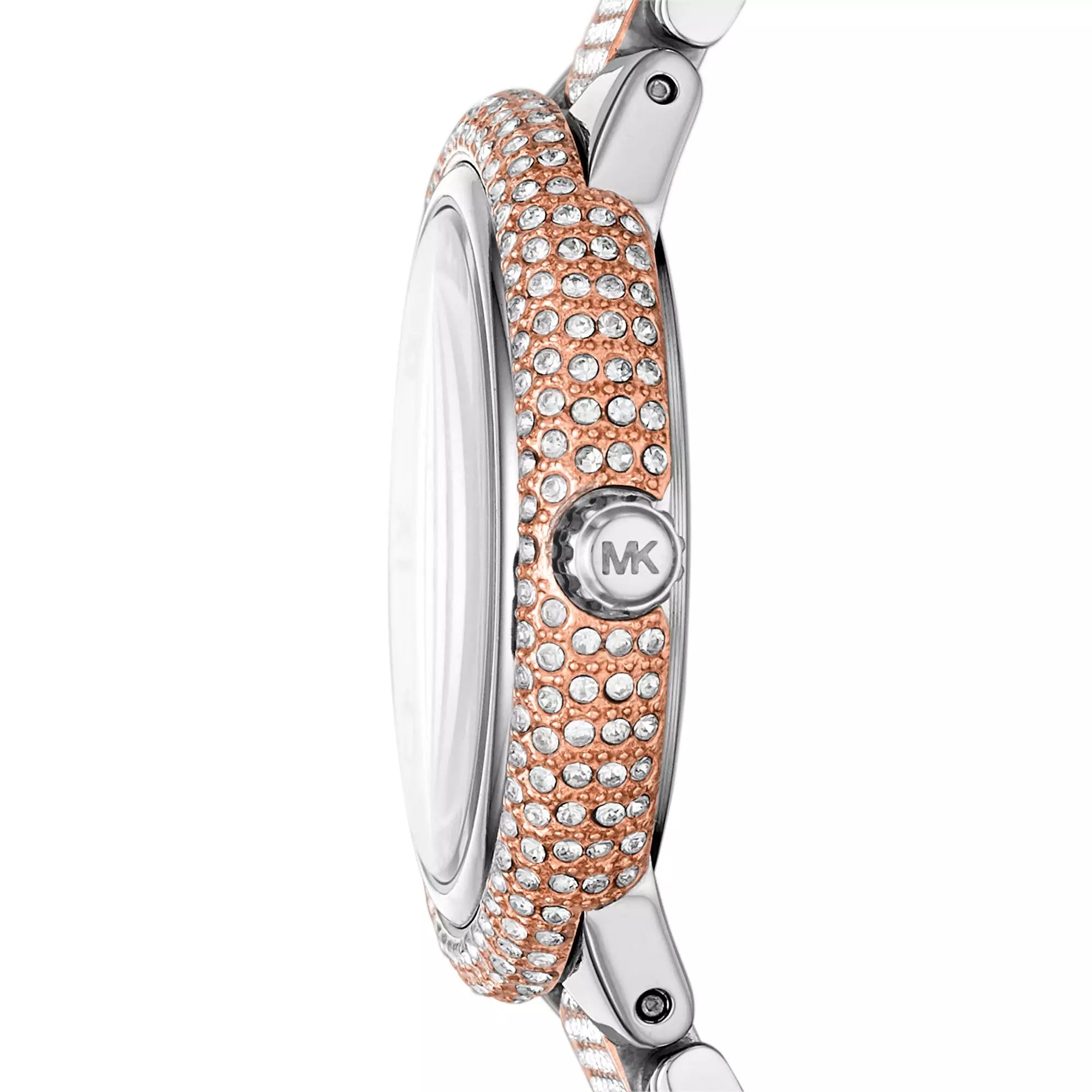 Michael Kors Taryn Rose Gold & Silver Glitz Pave Two Tone Watch MK4461