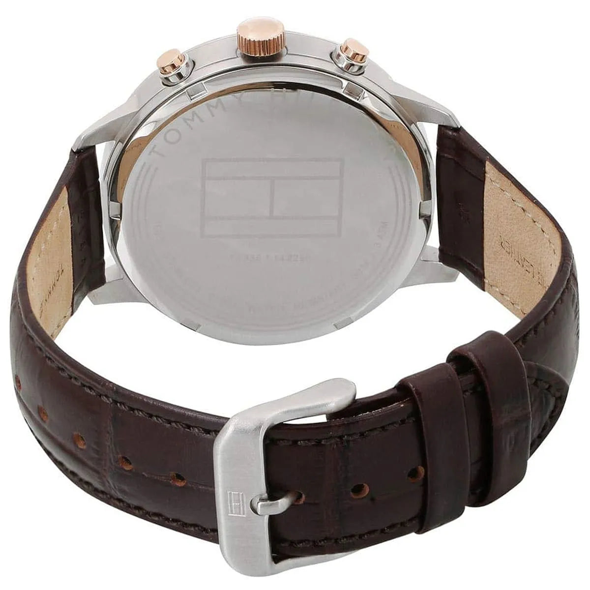 Tommy Hilfiger Quartz Leather Strap White Dial 42mm Men's Watch - 1710360