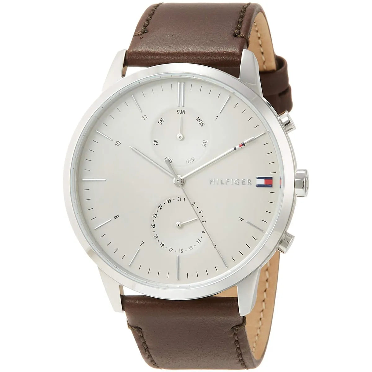 Tommy Hilfiger Multi Dial Quartz Brown Leather Men's Watch - 1710404