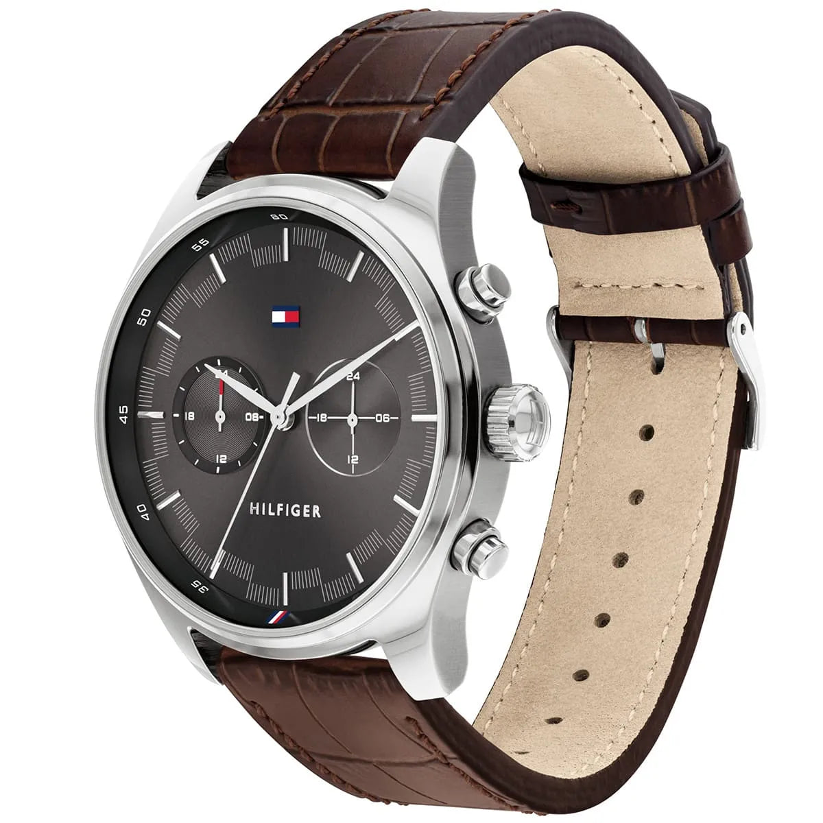 Tommy Hilfiger Sawyer Quartz with Analog Display and Leather Strap Men's Watch - 1710422