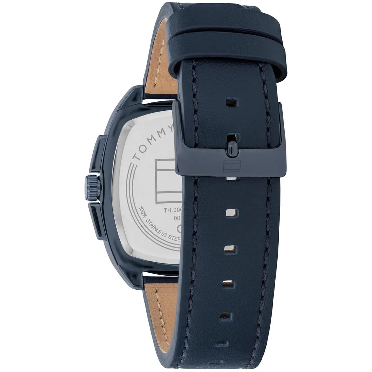 Tommy Hilfiger Apollo watch caseback showing stainless steel case back