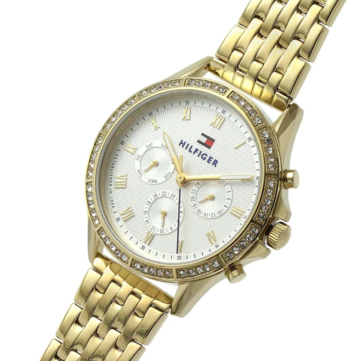 Tommy Hilfiger Ari Crystal Accents Gold Tone Stainless Steel Quartz Women's Watch - 1782142