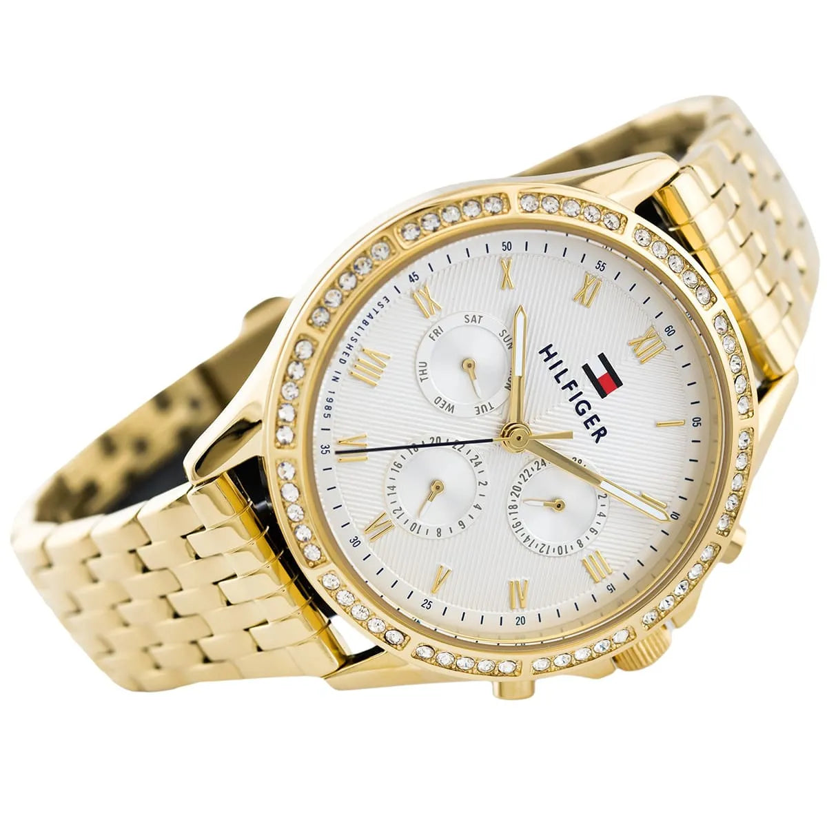Tommy Hilfiger Ari Crystal Accents Gold Tone Stainless Steel Quartz Women's Watch - 1782142