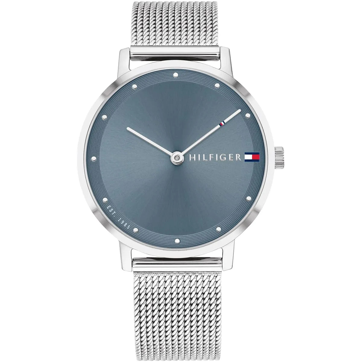 Tommy Hilfiger Pippa women's watch with blue dial and stainless steel mesh strap