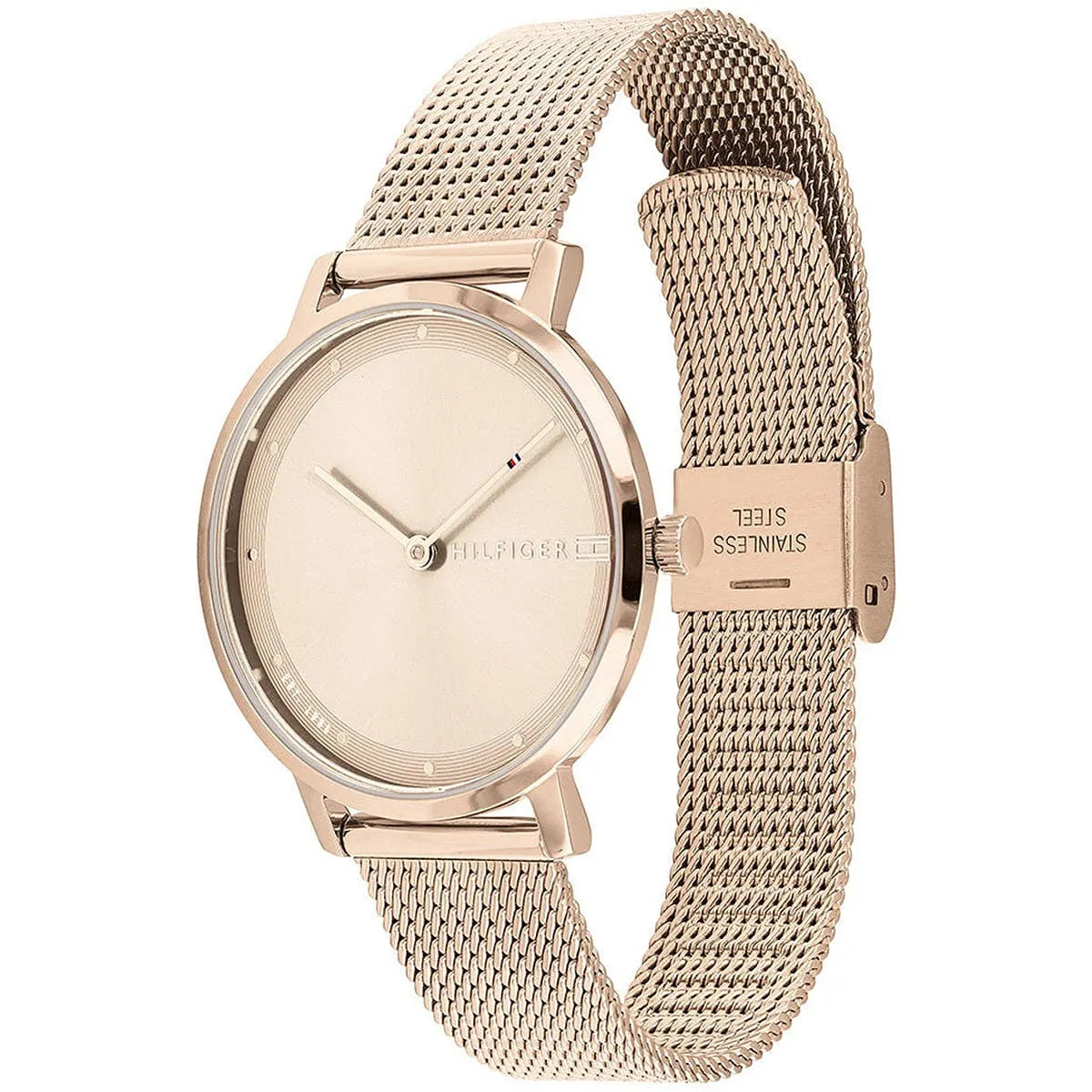 Tommy Hilfiger Mesh Carnation Gold Ladies Slim Watch - 1782150