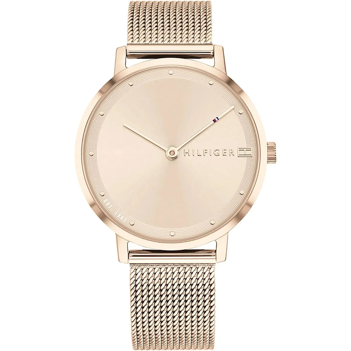 Tommy Hilfiger Mesh Carnation Gold Ladies Slim Watch - 1782150