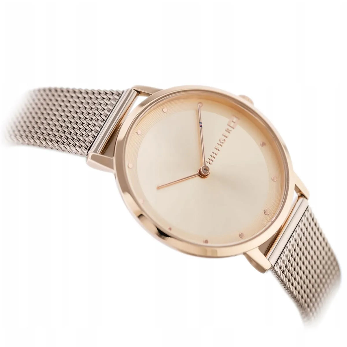 Tommy Hilfiger Mesh Carnation Gold Ladies Slim Watch - 1782150