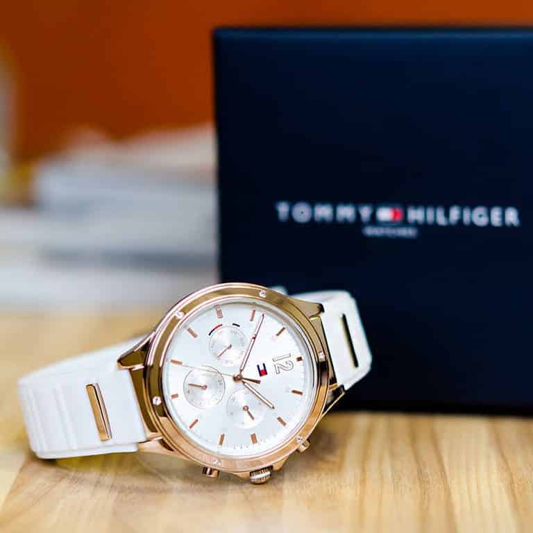 Tommy Hilfiger Quartz White Silicone Strap White Dial 38mm Women's Watch - 1782280