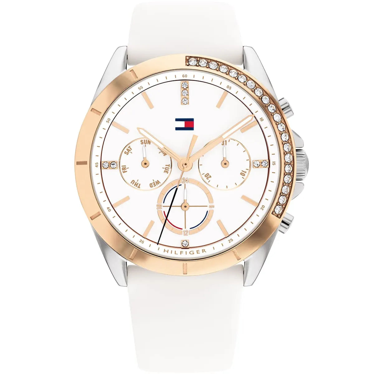 Tommy Hilfiger Women's Quartz White Silicone Strap White Dial 38mm Watch 1782388 1782388 - Image 1