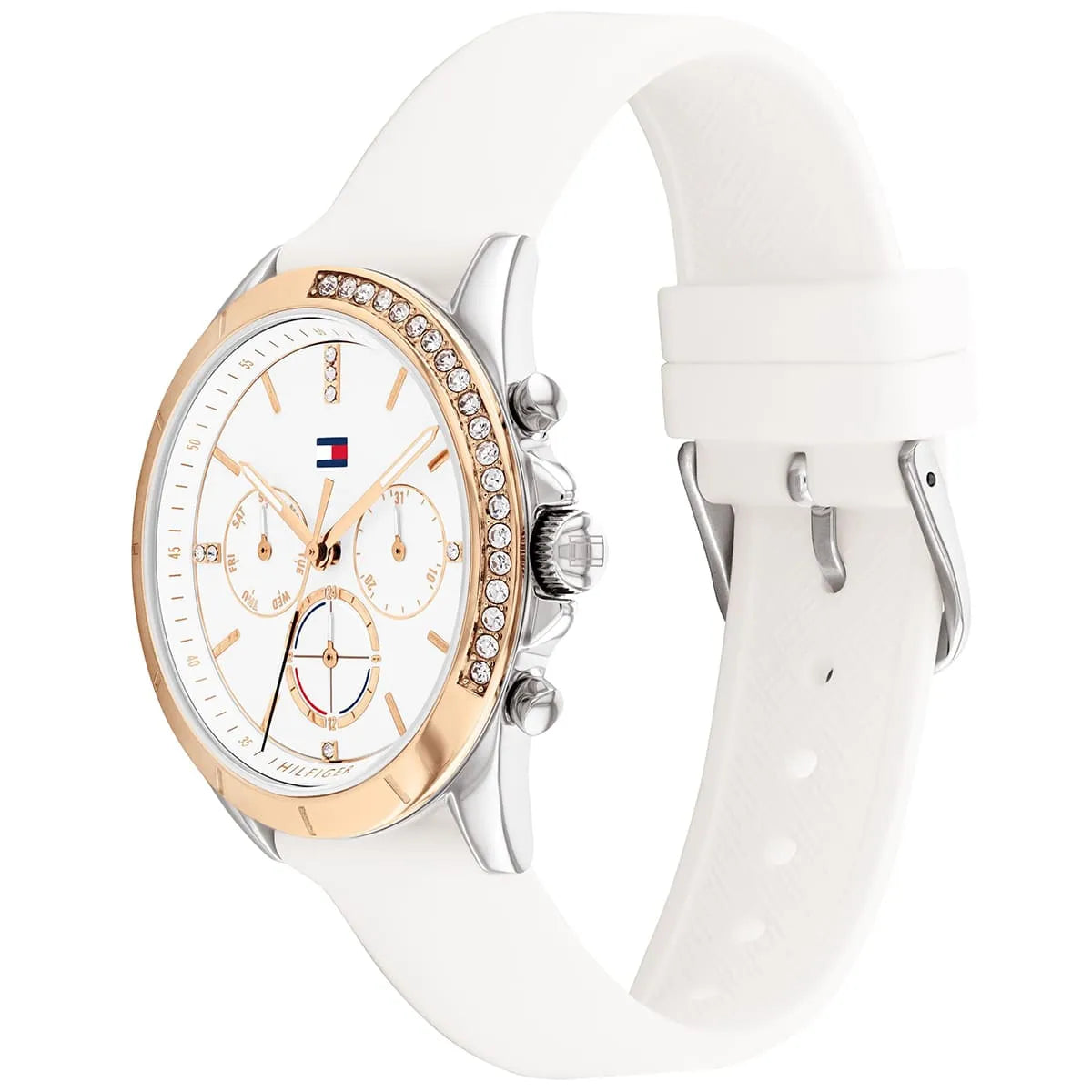 Tommy Hilfiger Women's Quartz White Silicone Strap White Dial 38mm Watch 1782388 1782388 - Image 2