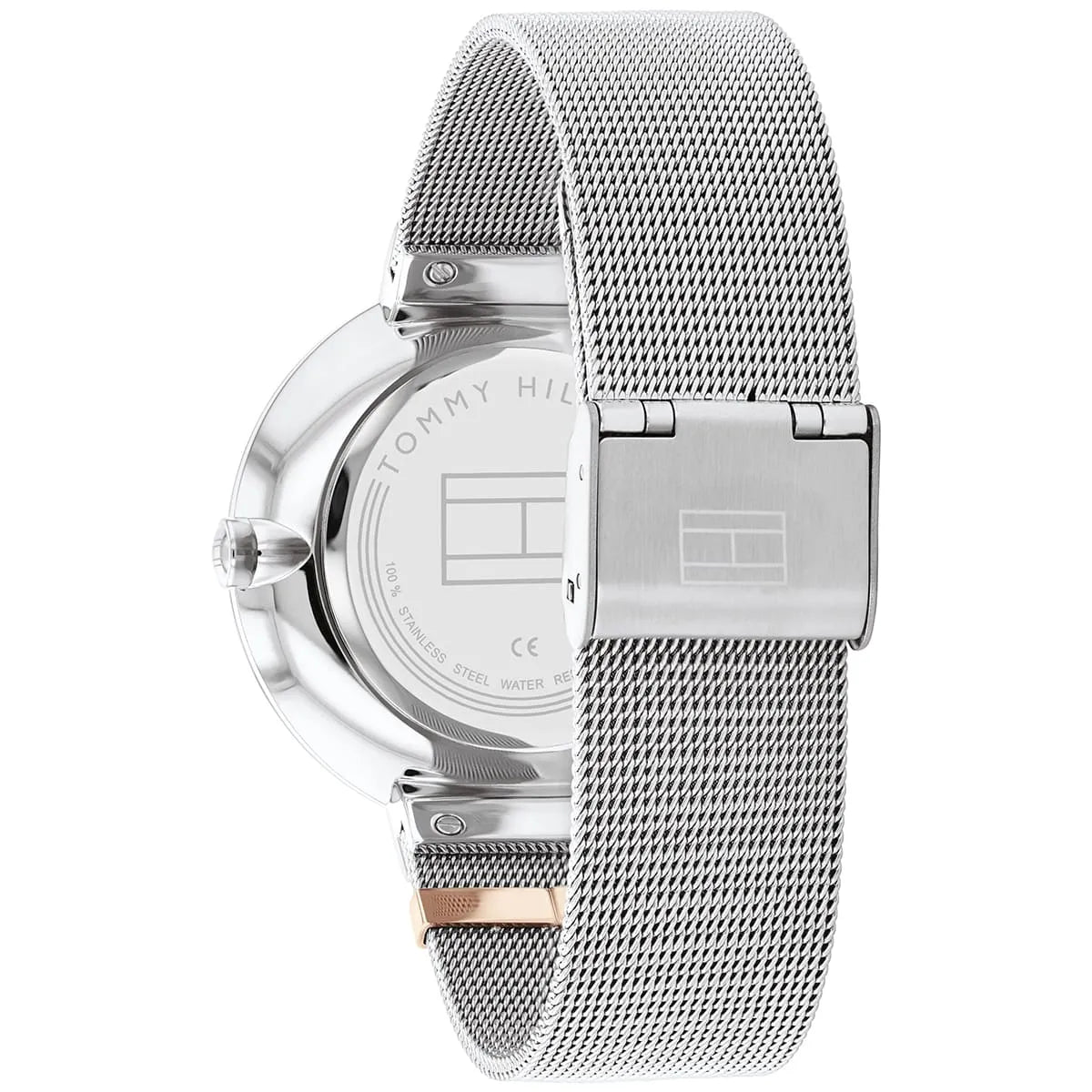 Tommy Hilfiger women's watch mesh strap with folding clasp detail
