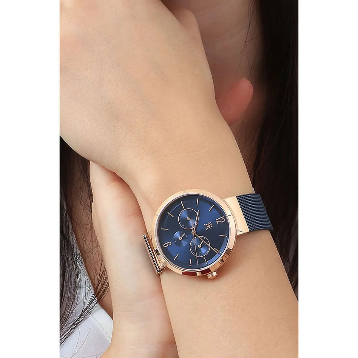 Tommy Hilfiger Blue Steel Mesh Women's Watch - 1782541