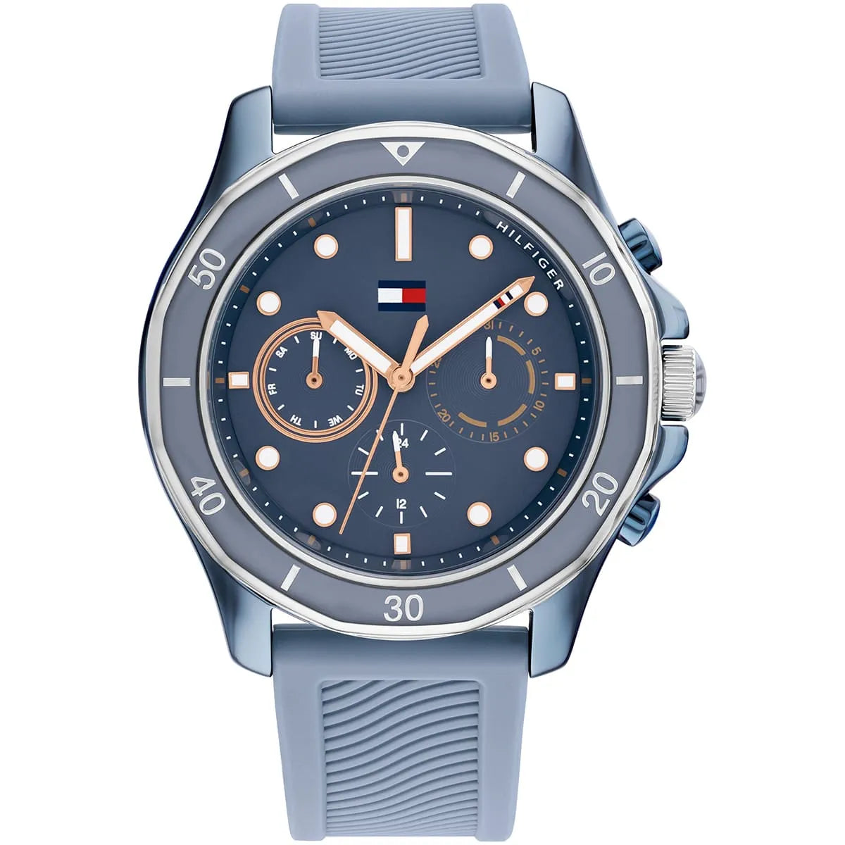 Tommy Hilfiger 1782571 men's watch with blue dial and rubber strap