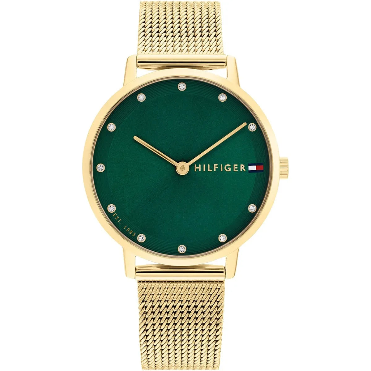 Tommy Hilfiger Pippa (34mm) Green Dial / Gold-Tone Steel Mesh Bracelet Women's Watch - 1782668
