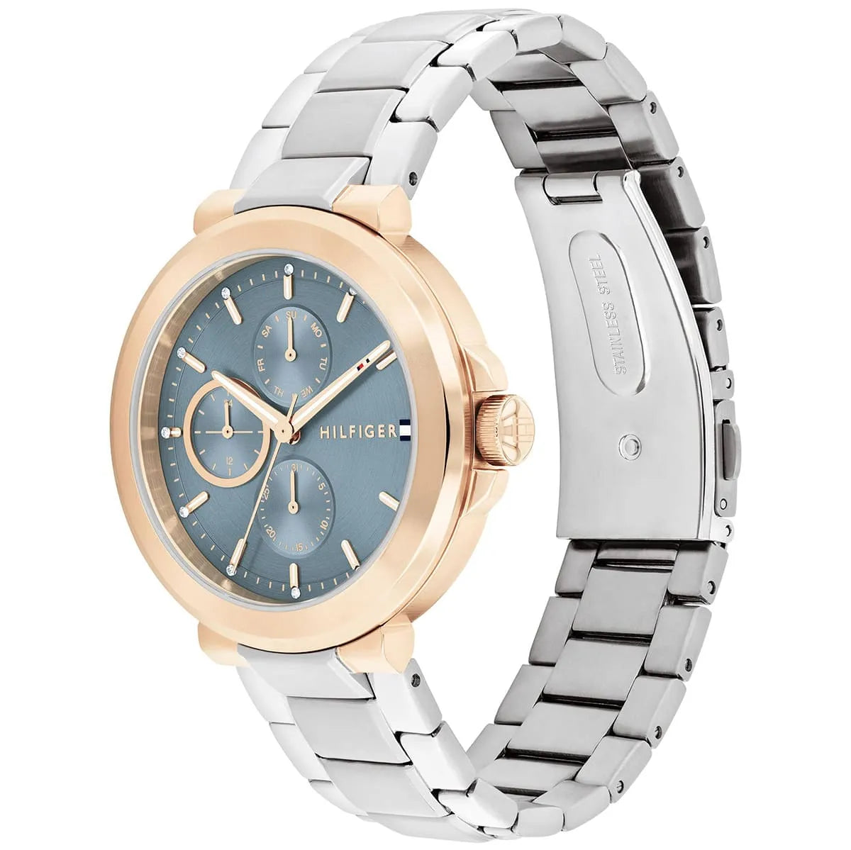 Tommy Hilfiger Stainless Steel Blue Dial Multi-function Women's Watch - 1782754