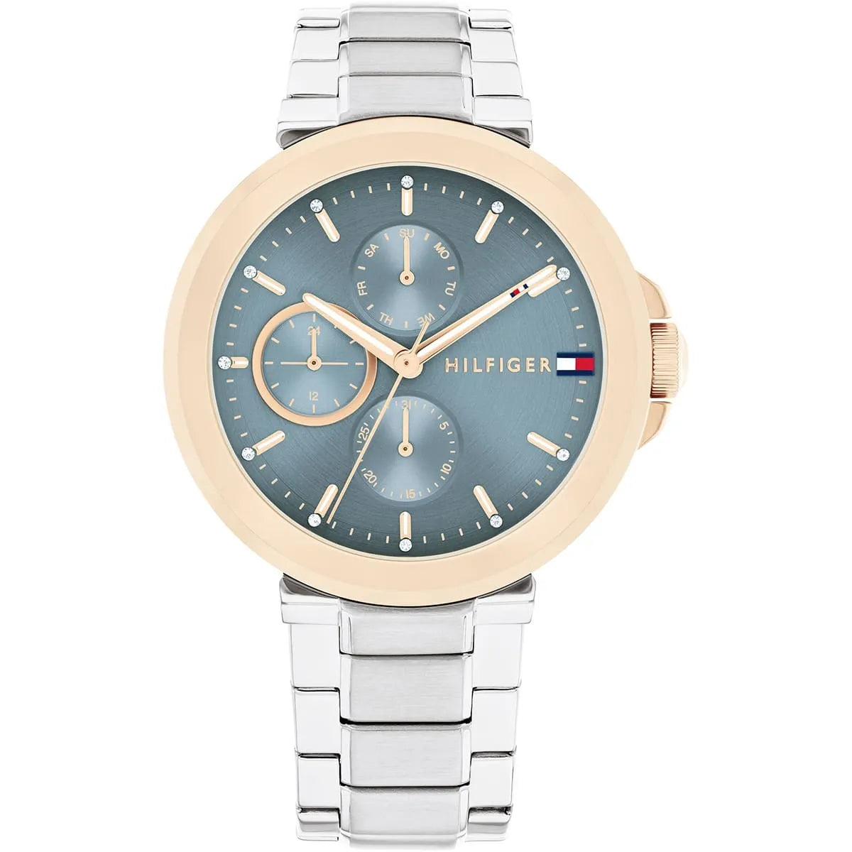 Tommy Hilfiger Stainless Steel Blue Dial Multi-function Women's Watch - 1782754