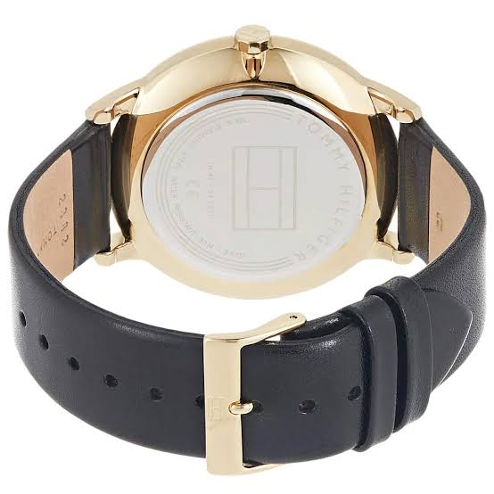 Tommy Hilfiger Hunter White Dial Black Leather Strap Watch for Men - 1791606