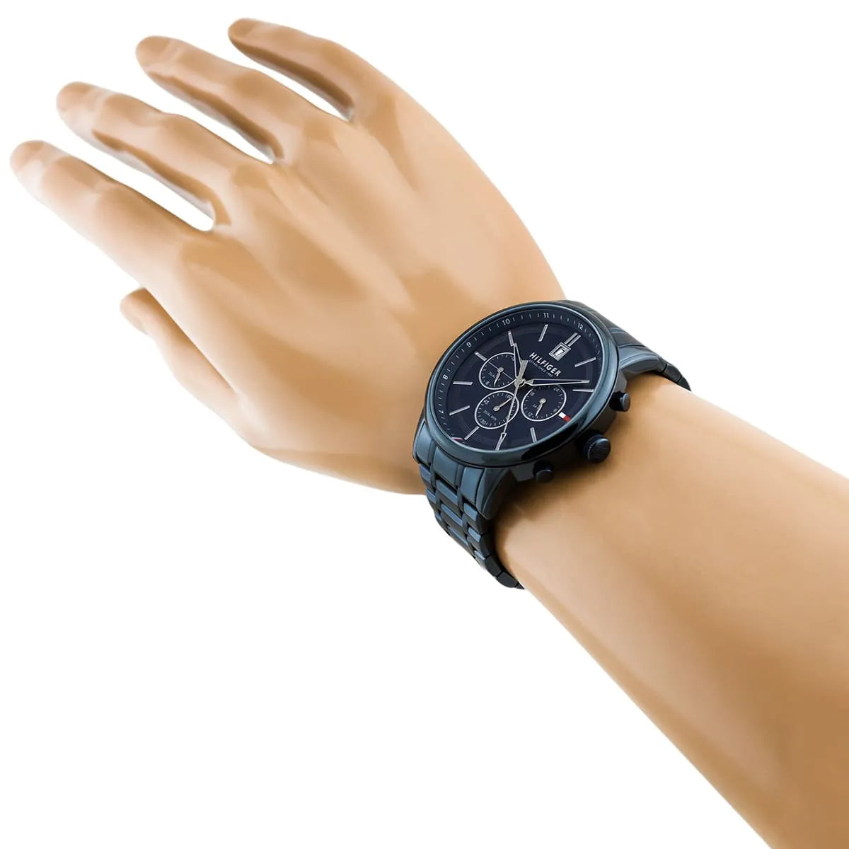 Tommy Hilfiger Kyle chronograph watch worn on wrist