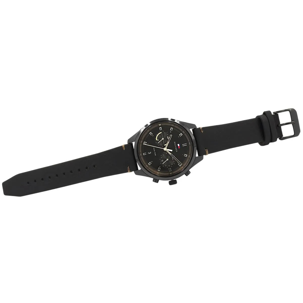 Tommy Hilfiger Bennett Black Dial Leather Strap Men's Watch - 1791731