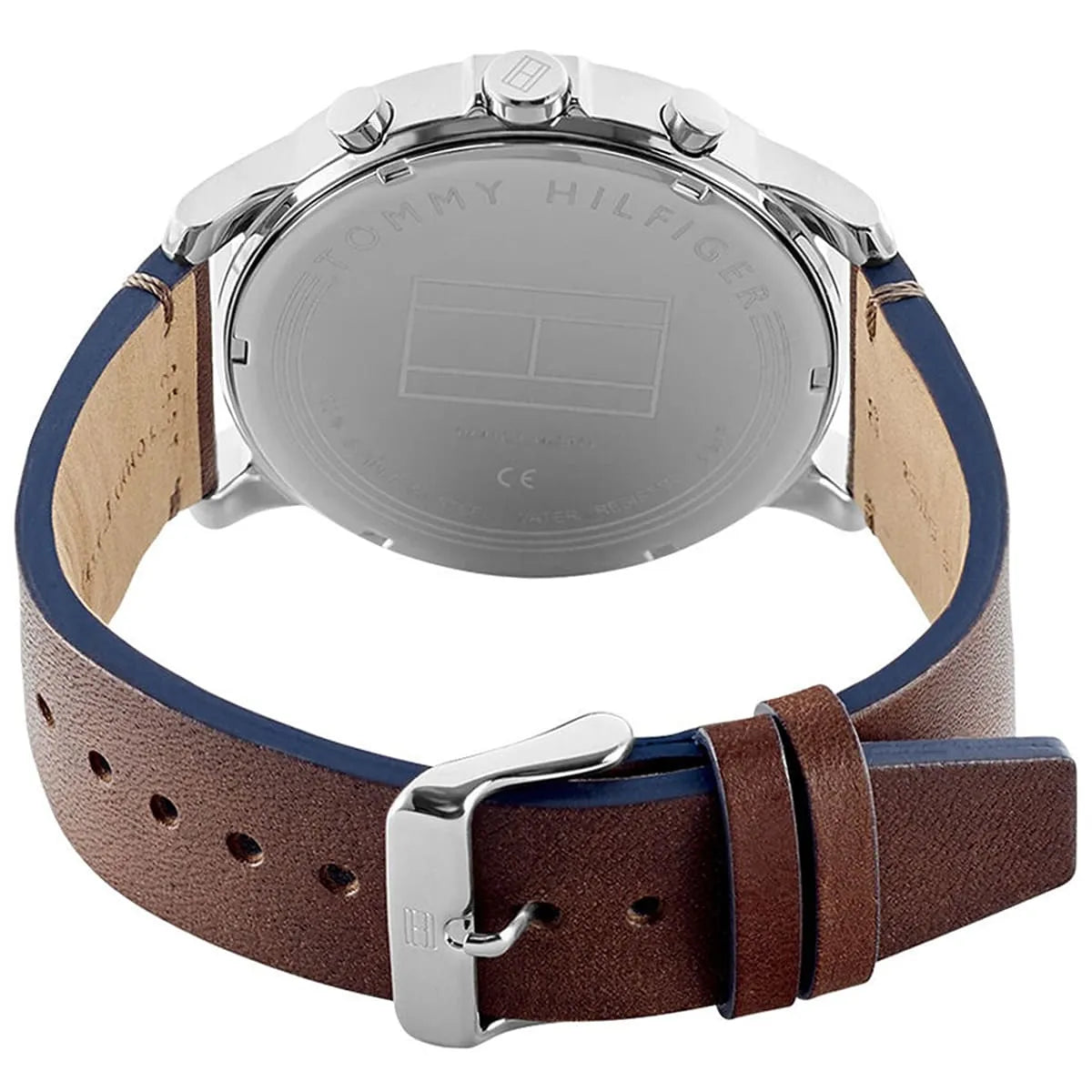 Tommy Hilfiger Men's Watch - Jameson Chronograph Blue Dial Brown Strap | 1791797 1791797 - Image 3