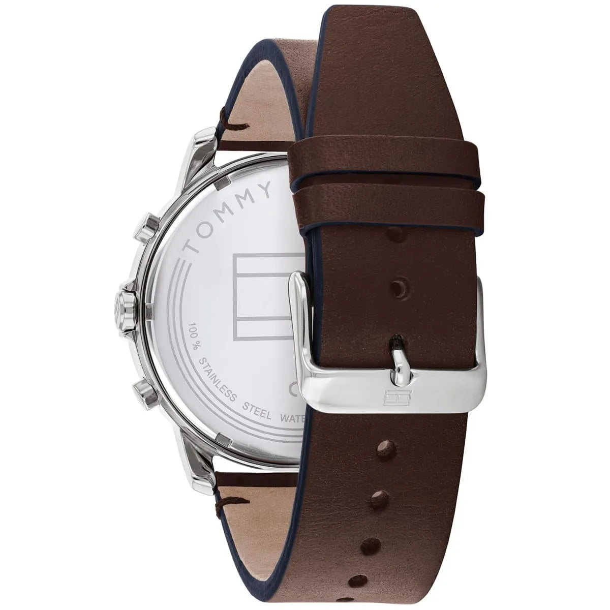 Tommy Hilfiger Men's Watch - Jameson Chronograph Blue Dial Brown Strap | 1791797 1791797 - Image 5