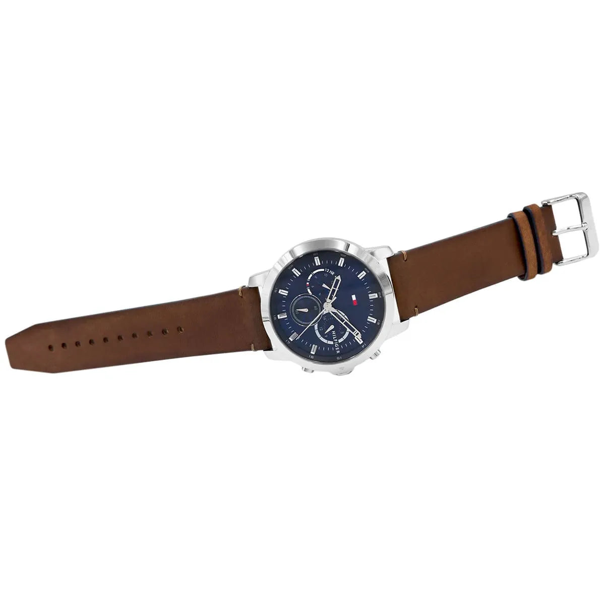 Tommy Hilfiger Men's Watch - Jameson Chronograph Blue Dial Brown Strap | 1791797 1791797 - Image 6