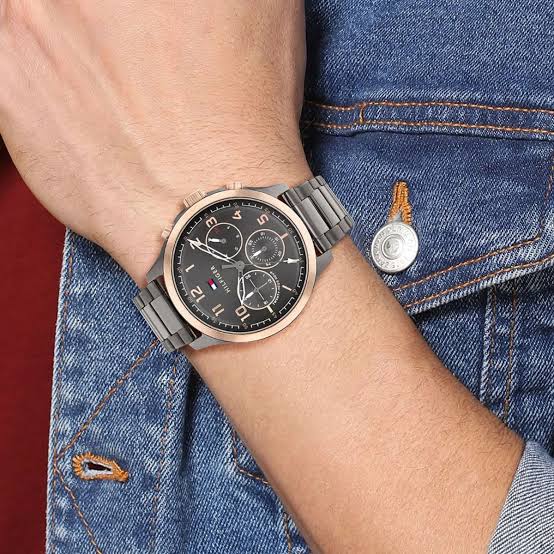 Tommy Hilfiger Asher Sub-Dials Gunmetal Bracelet Men's Watch - 1791871