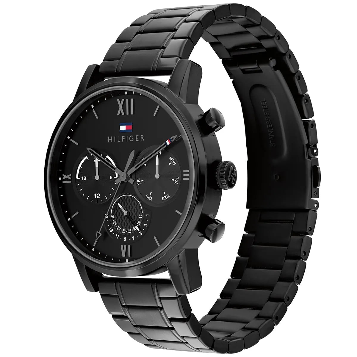 Tommy Hilfiger Sullivan Black Stainless Steel Multifunction Men's Watch - 1791879